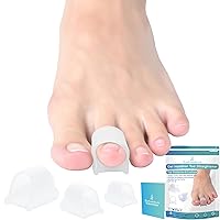 Hammer Toe Corrector - Hammer Toe Straightener - Toe Straighteners for Curled, Crooked, Claw Toe - Lift Toe Tip, Soothe Toe-Top Corn, Prevent Overlapping Rubbing - Clear, S/M/L
