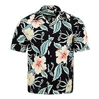 Moonlight Garden in Black Hawaiian Shirt SURF10264