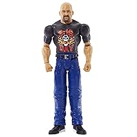 Mattel WWE Basic Action Figure, Stone Cold Steve Austin, Posable 6-inch Collectible for Ages 6 Years Old & Up