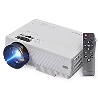 Small Projector,Mini Projector with WiFi Android 9.0 System Support 210in Display Same Screen Technique Movie Projector Built-in Dual Speaker with Remote Control Support TV Box Computer Flash