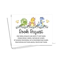 30 Dinosaur Jungle Animals Baby Shower Book Request Cards Bring A Book Instead of A Card Baby Shower Invitations Inserts Games