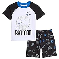Warner Bros. Justice League Batman Boys Raglan T-Shirt & Shorts Set