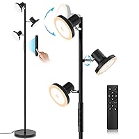 2024 New 36W LED Tree Floor Lamp, Modern Dimmable Standing Lamp with Remote & Touch Control, 4 Color Temperatures, 3 Rotatable LED Light Floor Lamps for Living Room, Bedroom, Office