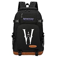 Wednesday Addams Casual Backpack Multifunction Travel Knapsack-Large Capacity Bookbag Graphic Rucksack for Outdoor