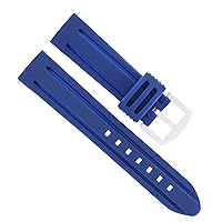 Ewatchparts 24MM RUBBER DIVER STRAP BAND COMPATIBLE WITH PAM 44MM PANERAI LUMINOR RADIOMIR GMT DARK BLUE