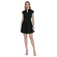 Donna Morgan High Neck Fit and Flare Shirtdress Summer Dresses for Women