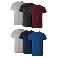 Hanes Men's Pocket Undershirt Pack, Cotton Crew Neck T-Shirt, Moisture Wicking Tee, Assorted 6-Pack