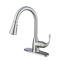 Frigidaire Alexis Single Handle Pull Down Kitchen Faucet, Brushed Nickel
