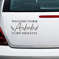 Welcome to Our Airbnb Enjoy Your Stay Adhesive Vinyl Wall Stickers for Home Nursery, Positive Wall Decal Sticker for Women, Men Teen Girls Office Dorm Door Wall Decor 5in.