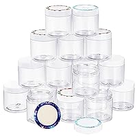 Habbi 24 Pack 6oz Slime Containers with Lids Plastic Jars Containers for  Slime with White Water-Tight Lids and Stickers Mini Storage for DIY Slime  Making Candy Beads Art Crafts Lotion
