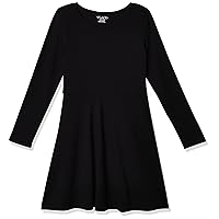 The Children's Place Girls' and Toddler Solid Long Sleeve Skater Dress