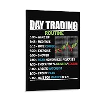 Art Prints Day Trading Stock Market Minimalist Poster Pictures for Bedroom Wall Decor Poster Decorative Painting Canvas Wall Art Living Room Posters Bedroom Painting 12x18inch(30x45cm)