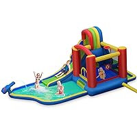 Inflatable Kid Bounce House Slide Climbing Splash Park Pool Jumping Castle