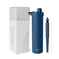 Simple Modern Filtered Water Bottle | Insulated Stainless-Steel Carbon Filter Travel Water Bottles | Reusable for Clean Drinking Water On The Go | 24oz, Slumberland