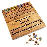 Logica Puzzles Art. Malefiz - Barricade - Wooden Board Games - Strategy Game for 2/4 Players - Family Game