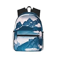 Lightweight Laptop Backpack,Casual Daypack Travel Backpack Bookbag Work Bag for Men and Women-Landscape with Mountains