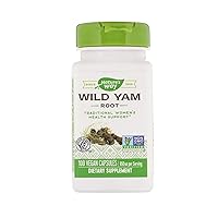 Natures Way Wild Yam Root Capsule, 425 Mg - 100 per Pack - 6 Packs per case.