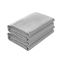 2-Pack Flat Sheets, Breathable Series Bed Top Sheet, Wrinkle, Fade Resistant, Standard 100 by Oeko-Tex - Full, Gray