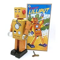 Vintage Tin Toy Clockwork Walking Robot Spring Wind-up Toys Christmas Stocking Stuffers Party Favor Adult Gift Large