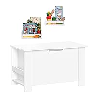 RiverRidge Book Nook Kids Toy Box with Side Bookracks and 2 10