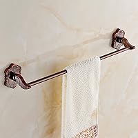 Antique Carved -Plated Towel Rack Hardware Bathroom Towel Bar Single Shot/Brown