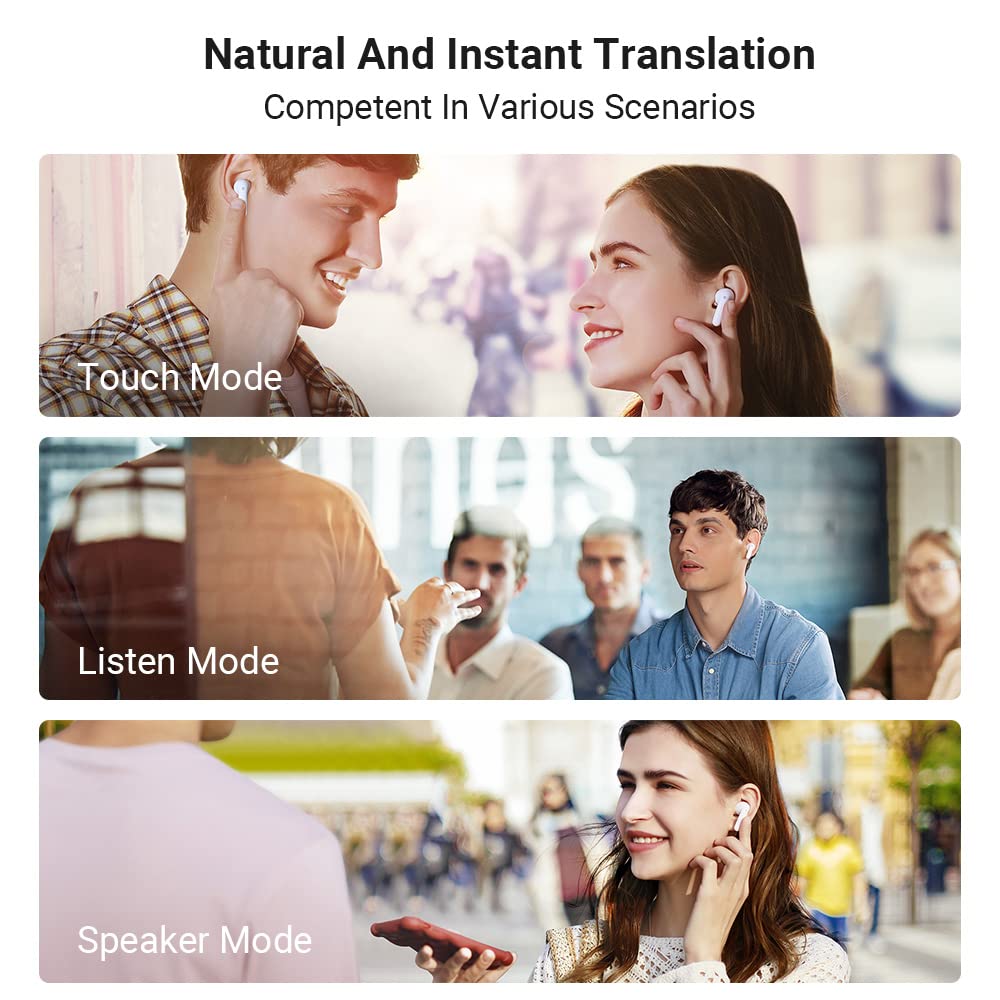 Timekettle M3 Language Translator Earbuds, Two-Way Translator Device with APP for 40 Languages & 93 Accents Online, Offline Translator for Exploring Expat Life Freely, Compatible with iOS & Android