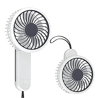 mollie 3-Inch Mini USB Rechargeable Portable Handheld Fan 3-Speeds Battery Operated Small Foldable Quiet Pocket Hand Personal Cooling Fan for Women Makeup Travel Camping Outdoor Office Home Indoor