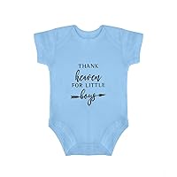 Thank Heaven for Little Boys Baby Body Suit Autumn Thanksgiving Infant Bodysuit Baby Birthday Gift Blue Style 11 24months