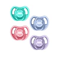 Tommee Tippee Ultra-light Silicone Pacifier, Symmetrical One-Piece Design, BPA-Free Silicone Binkies, 18-36 months, Pack of 4 Pacifiers