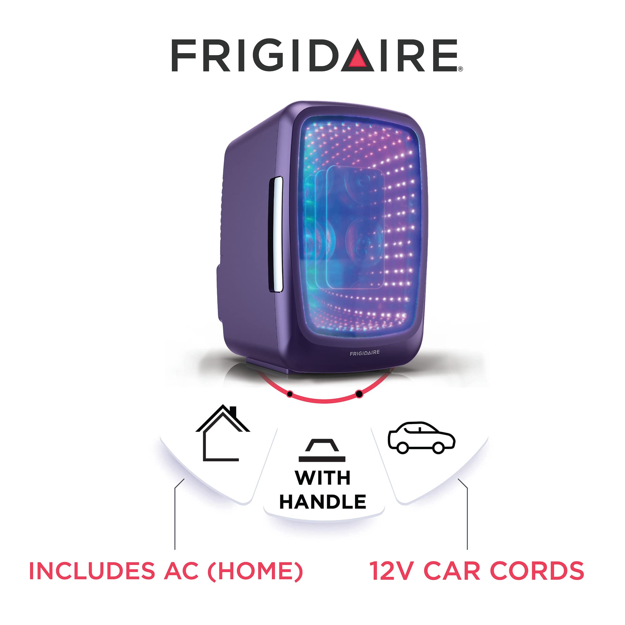 Frigidaire EFMIS179 Gaming Light Up Mini Beverage Refrigerator, Purplehaze