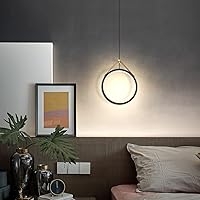 HvKvHvY Chandelier Black LED Pendant Lights, 1-Bulb Metal Pendant Lights Height Adjustable Acrylic Ceiling Pendant Light Chandelier Lighting for Island Bedroom (Color : C)