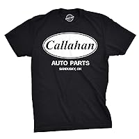 Crazy Dog Mens Callahan Auto Parts T Shirt Funny Graphic Novelty Tee