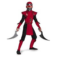 Shadow Ninjas Night Fury Red Viper Ninja Deluxe Boys Costume, 7-8