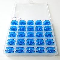 Blue Bobbins for Viking Designer Platinum,Interlude,Rose,Prelude,Daisy #4123078 25 PCS W/Bobbin Box
