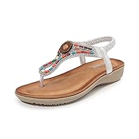 Arch Support Flip Flops With Elastic Strap Women Bohemian Walking Sandals Toe Separator Summer Flip Sling Back Shoes