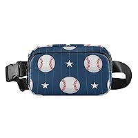 Baseball Sport Belt Bag for Women Men Water Proof Sling Bags with Adjustable Shoulder Tear Resistant Fashion Waist Packs for Hiking