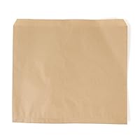 Pack Takeyama XZT00340 Paper Bags, No Gusset, Flat Bag, Small Compartment, Craft, 500 Sheets
