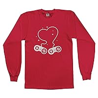 Threadrock Kids Heart Formed by Video Game Controllers Youth Long Sleeve T-Shirt