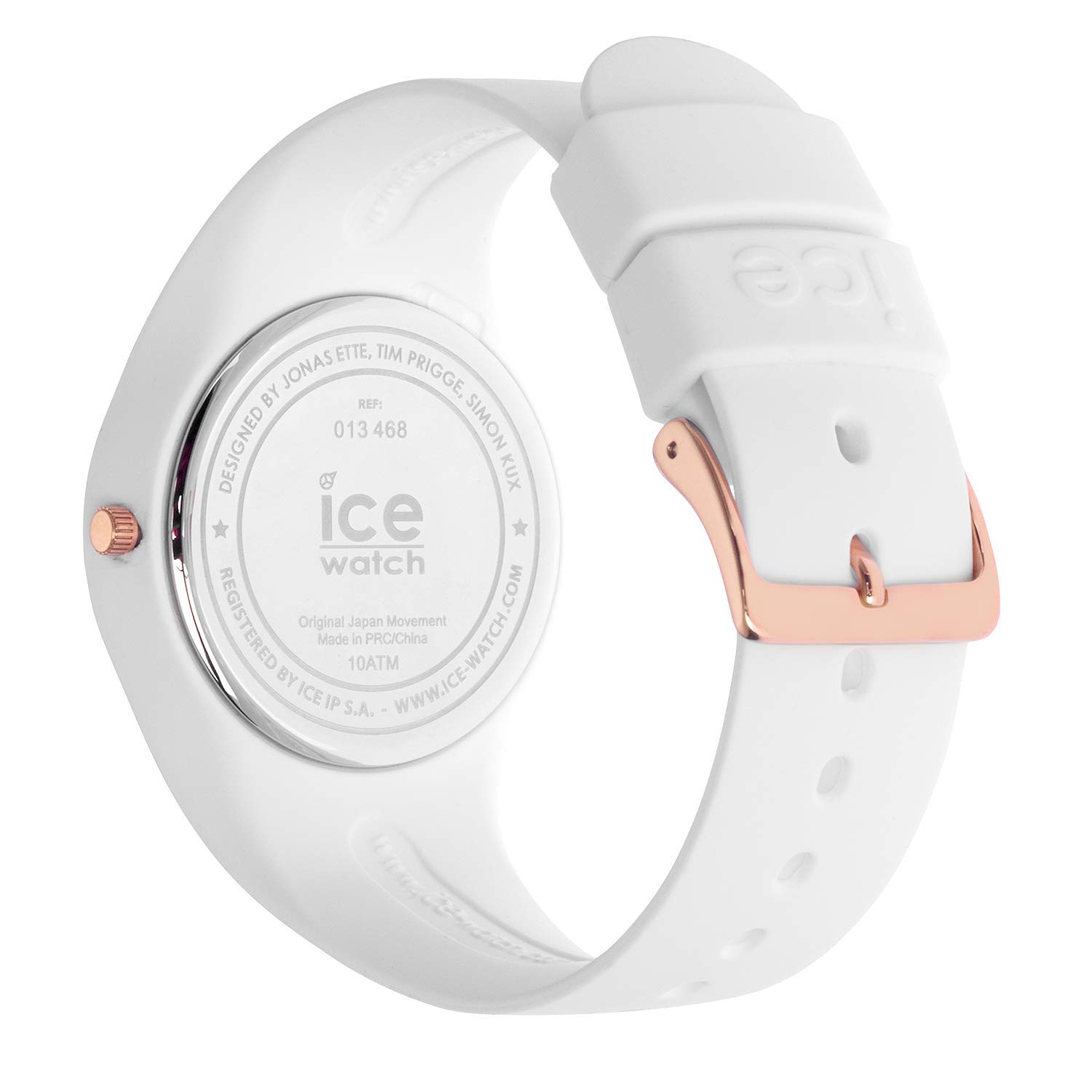 Ice-Watch - ICE lo White pink - Weiße DamenUhr mit Silikonarmband