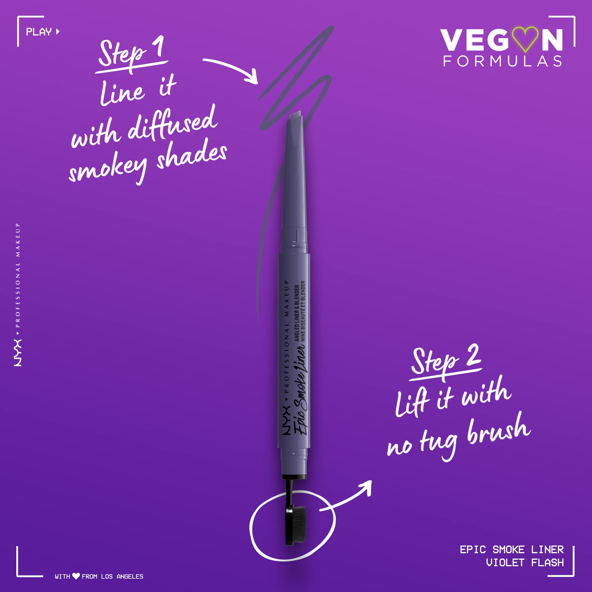 NYX PROFESSIONAL MAKEUP Epic Smoke Liner, Vegan Smokey Eyeliner - Violet Flash (Concord Grape Purple)
