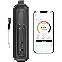 CHEF iQ Smart Wireless Meat Thermometer, Ultra-Thin Stay In Probe, Unlimited Range, Bluetooth & WiFi Enabled, Digital Cooking Thermometer For Remote Monitoring of BBQ, Oven, Smoker, Air Fryer, Stove