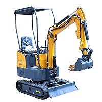 Crawler Excavator for Construction Works, Mini Excavator from HENGWANG, Suitable For Farms, Roads, Parks, Orchards, Gardens, Digging Trenches, Fertilizing, Weeding(NOT TOY) [HW10-4C]