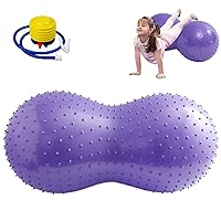 Peanut Ball 35x18 Inch Anti Burst Peanut Exercise Ball with a Air Thicken PVC Peanut Ball for Kids Therapy Pregnancy Portable Yoga Ball for Home Gym Fintness