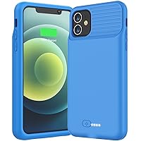 Battery Case for iPhone 11, Newest 6000mAh Light & Slim Portable Charging Case for iPhone 11, Rechargeable Extended External Battery Pack 360° Full Protection Charger Case for iPhone 11-6.1inch