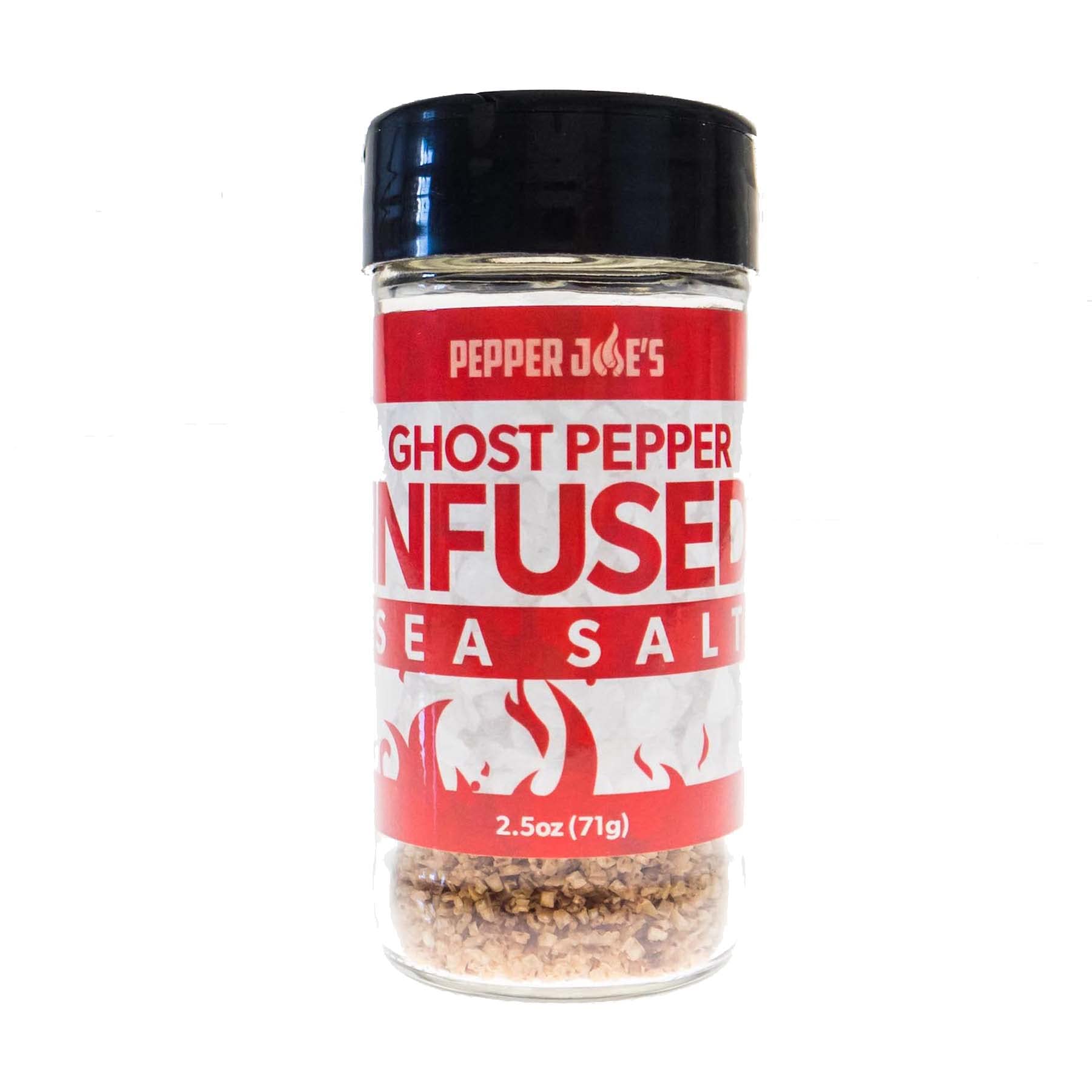 Pepper Joe’s Ghost Pepper Infused Sea Salt – Spicy Salt with Superhot Ghost (Bhut Jolokia) Pepper – Gourmet Small Batch Ghost Pepper Salt in Glass ...