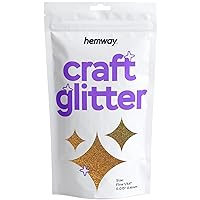 Hemway Craft Glitter 100g / 3.5oz Glitter Flakes for Arts Crafts Tumblers Resin Epoxy Scrapbook Glass Schools Paper Halloween Decorations - Fine (1/64