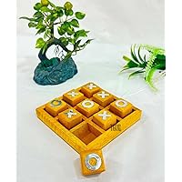 TIC TAC Toe Wooden Board - Family Game, Classic Wooden Board Game, Classical Family Board Game, Strategy Board Game, Outdoor Game