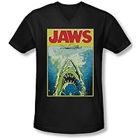 Jaws - Mens Bright Jaws V-Neck T-Shirt