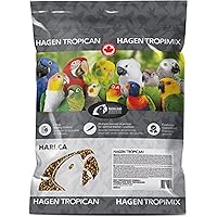 Hari Tropican Bird Food, Hagen Parrot Food with Peanuts & Sunflower Seeds, Parrot Granules, High Performance 4 mm, 25 lb Bag