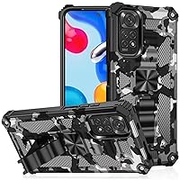 Case for Redmi Note 12 Pro 5G,Camouflage Military Protection [Built-in Kickstand] Magnetic Heavy Duty TPU+PC Shockproof Phone Case for Xiaomi Redmi Note 12 Pro 5G/Poco X5 Pro 5G (Black White)